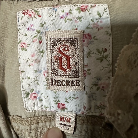 Decree 3/4 Sleeve Khaki Jacket SIZE M - Picture 4 of 5